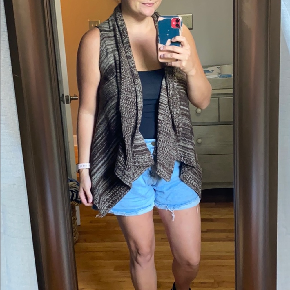 Brown sweater vest